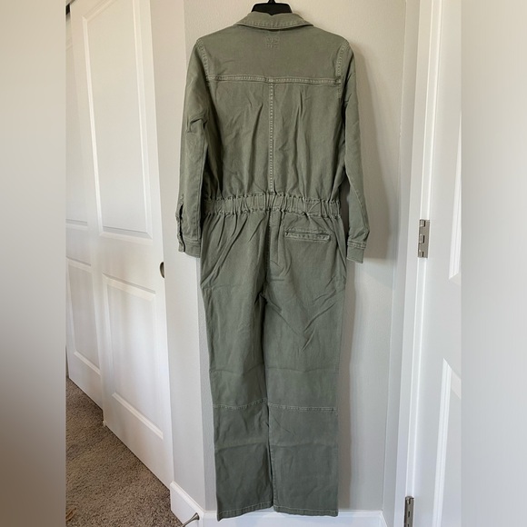 Faherty Overland Long Sleeve Organic Cotton Blend Twill Jumpsuit - Picture 7 of 13